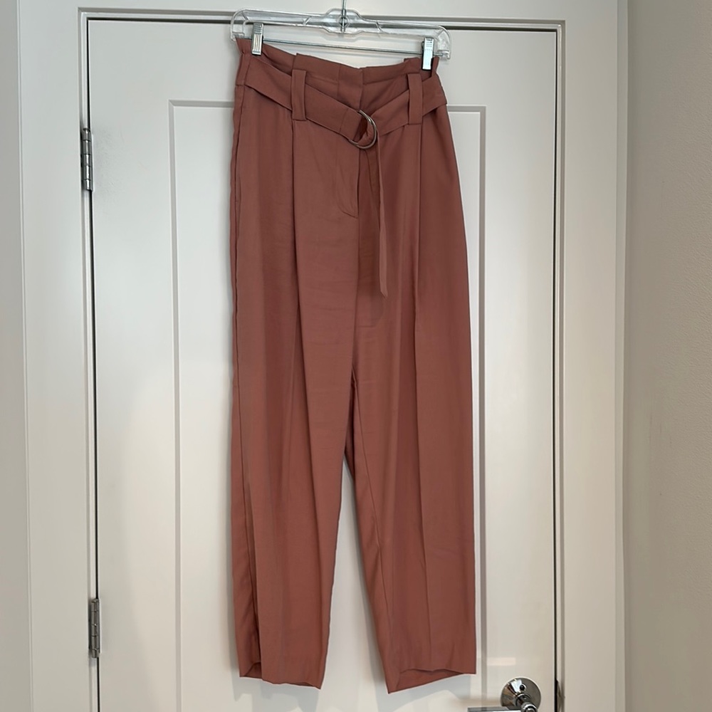 Zara paper bag waste cropped pants